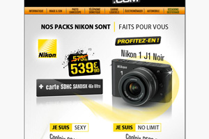 Newsletter Nikon du site Grosbill